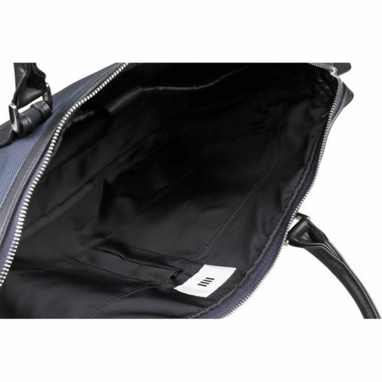 スーツセレクト ブリーフケース/ネイビー×ブラック/ショルダーストラップ付き ブラック系(黒)