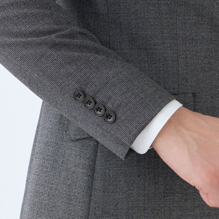 ブラックライン 【KSW】【春夏】スペアパンツ付き/2釦シングルスーツ 0タック/グレー/※裾上げ必要 グレー中間