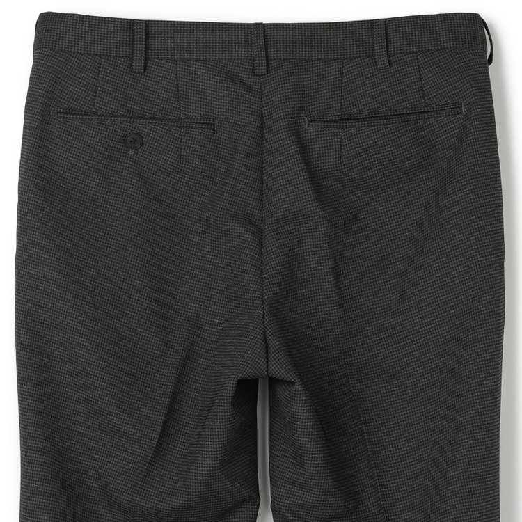 シルバーライン 【RBC】【春夏】ポリエステル1タックテーパードパンツ/グレー×チェック/ウエストムーブ仕様/4S SUSTAINABILITY&ECOLOGY FABRIC/※裾上げ必要 グレー濃色