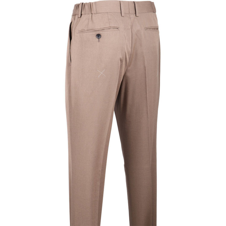 スーツセレクト 【WEB限定/OUTLET】【CLASSICO TAPERED】【春夏】コーディネートパンツ付き/3釦段返りシングルスーツ 2タック/カーキ+サンドブラウンパンツ/パッチポケット/サイドAJ＆シャーリング/MARZOTTO ブラウン系(茶)