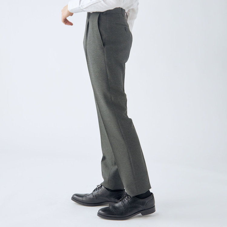 シルバーライン 【5DAYS CLOSET】【RBC】【春夏】テンセルブレンド1タックテーパードパンツ/カーキ/ウエストムーブ/4S SUSTAINABILITY&ECOLOGY FABRIC/※裾上げ必要 黄淡色