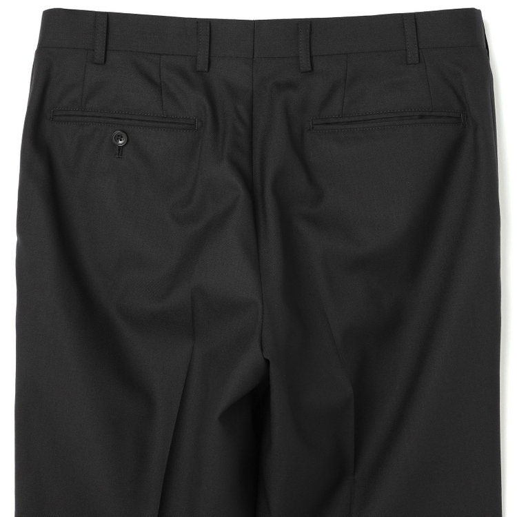 ブラックライン 【SLIM TAPERED_2】【春夏】2釦シングルスーツ 0タック/ブラック×ソリッド/ウエストムーブ/REDA ACTIVE/NEW ZEALAND WOOL MERINO/SHOWER CLEAN/※裾上げ必要 黒