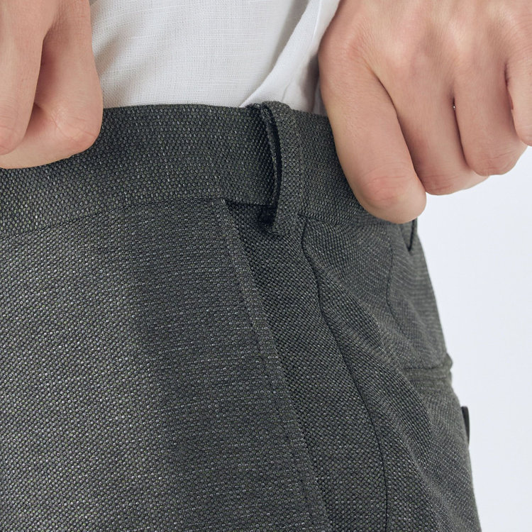シルバーライン 【5DAYS CLOSET】【RBC】【春夏】テンセルブレンド1タックテーパードパンツ/カーキ/ウエストムーブ/4S SUSTAINABILITY&ECOLOGY FABRIC/※裾上げ必要 黄淡色