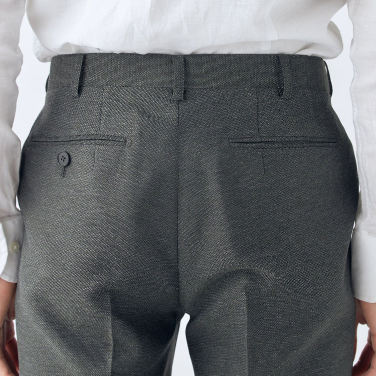 シルバーライン 【5DAYS CLOSET】【RBC】【春夏】テンセルブレンド1タックテーパードパンツ/カーキ/ウエストムーブ/4S SUSTAINABILITY&ECOLOGY FABRIC/※裾上げ必要 黄淡色