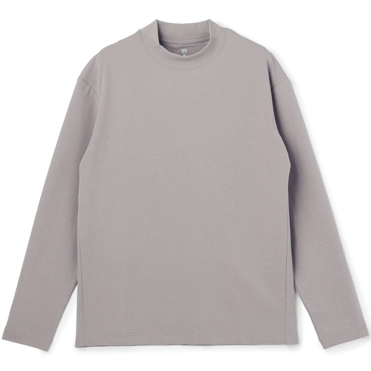 スーツセレクト 【RBC】モックネックロングTシャツ/グレー/「吸汗速乾」「接触冷感」「UV加工」 グレー淡色