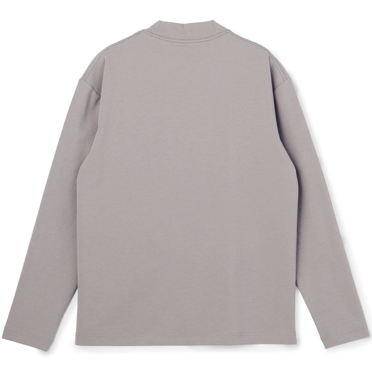 スーツセレクト 【RBC】モックネックロングTシャツ/グレー/「吸汗速乾」「接触冷感」「UV加工」 グレー淡色
