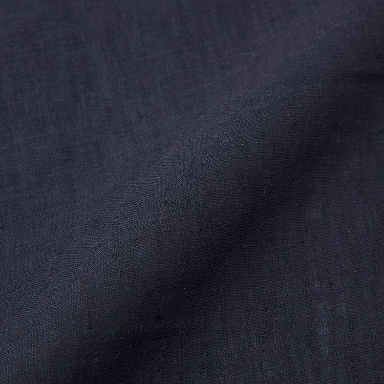 シルバーライン リネンポケットチーフ/ネイビー 紺中間