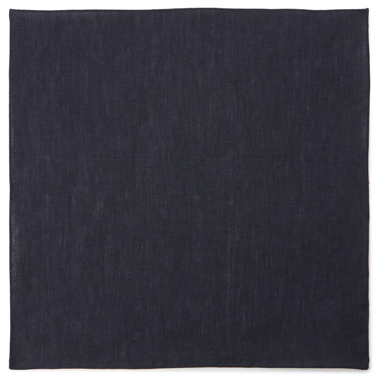 シルバーライン リネンポケットチーフ/ネイビー 紺中間