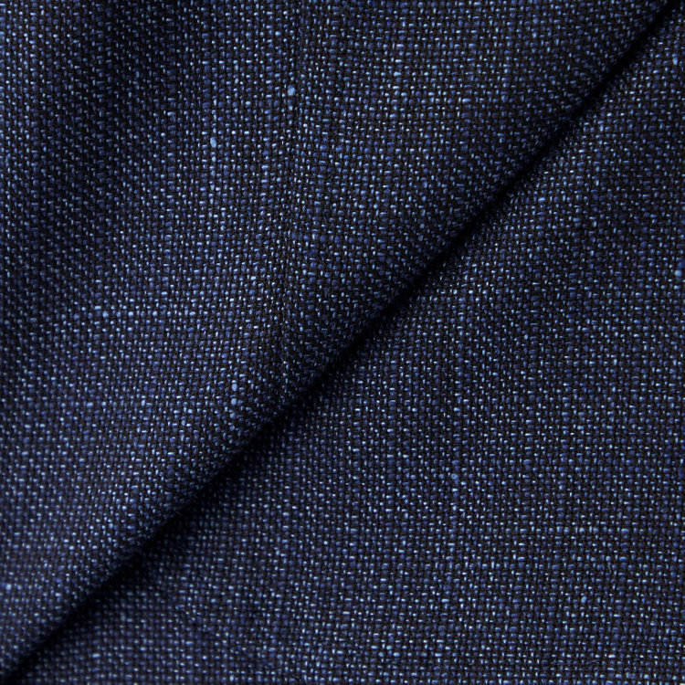 シルバーライン 【発送在庫あり】【CLASSICO TAPERED】【春夏】リネンブレンド3釦段返りシングルジャケット/ネイビー/パッチポケット/MARZOTTO 紺中間