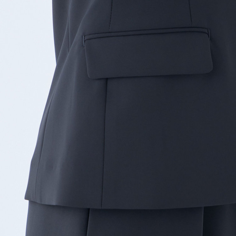 シルバーライン 【SL】【年間】ノーカラージャケット/ネイビー/ウォッシャブル 紺中間