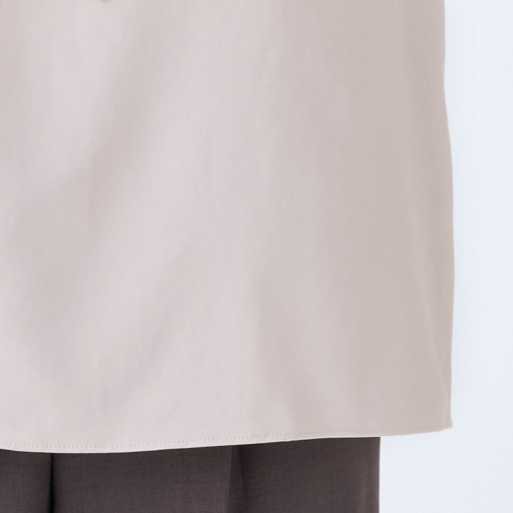 シルバーライン 【SILVER LINE/7分袖】タイ付き2WAYプルオーバー/ピンク/「ウォッシャブル可能」「2WAYストレッチ」「防シワ」「UV加工」「接触冷感」「透け軽減」 赤淡色