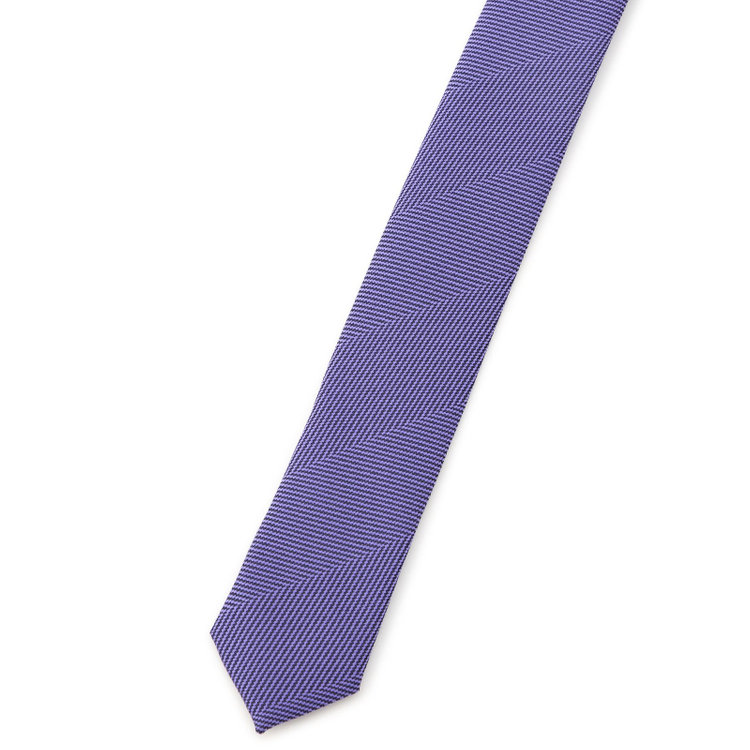 ブラックライン 【BLACK LINE】ポリエステルシャドーストライプネクタイ 7.5cm幅/パープル/ウォッシャブル その他