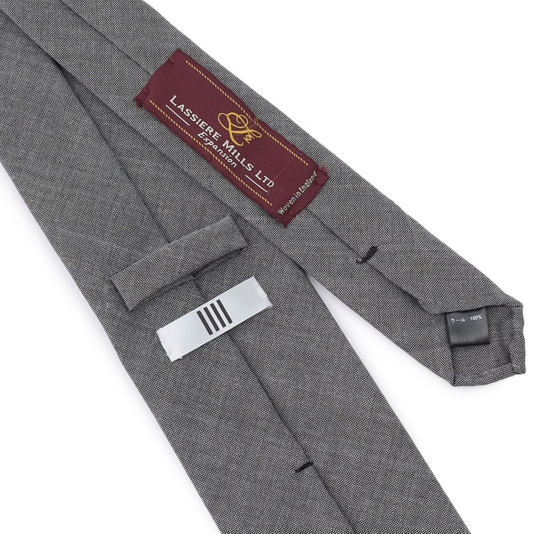 シルバーライン 【SL】ウールソリッドネクタイ 8.5cm幅/グレー/LASSIERE MILLS LTD woven in england その他