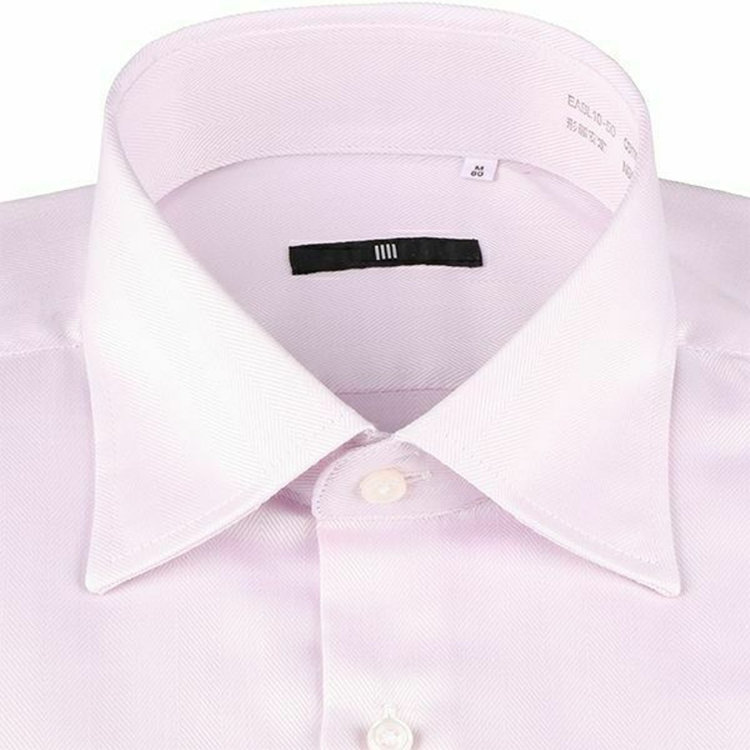 ブラックライン 【BLACK LINE】【形態安定】ワイドカラードレスワイシャツ/ピンク×ドビー 紫淡色