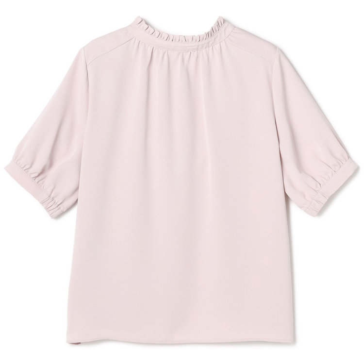 シルバーライン 【SILVER LINE/5分袖】2WAYパール釦付きプルオーバー/ピンク 赤淡色