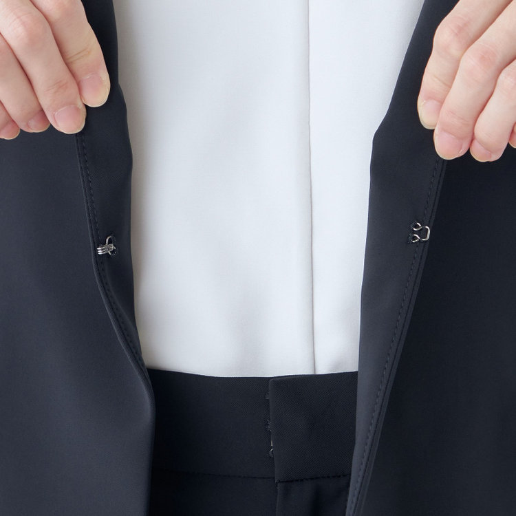 シルバーライン 【SL】【年間】ノーカラージャケット/ネイビー/ウォッシャブル 紺中間