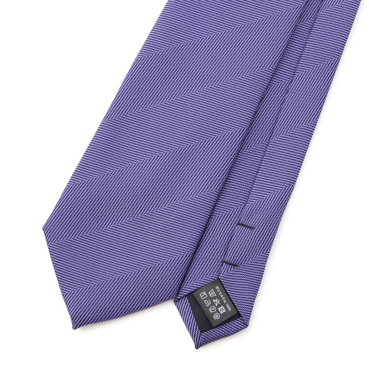 ブラックライン 【BLACK LINE】ポリエステルシャドーストライプネクタイ 7.5cm幅/パープル/ウォッシャブル その他