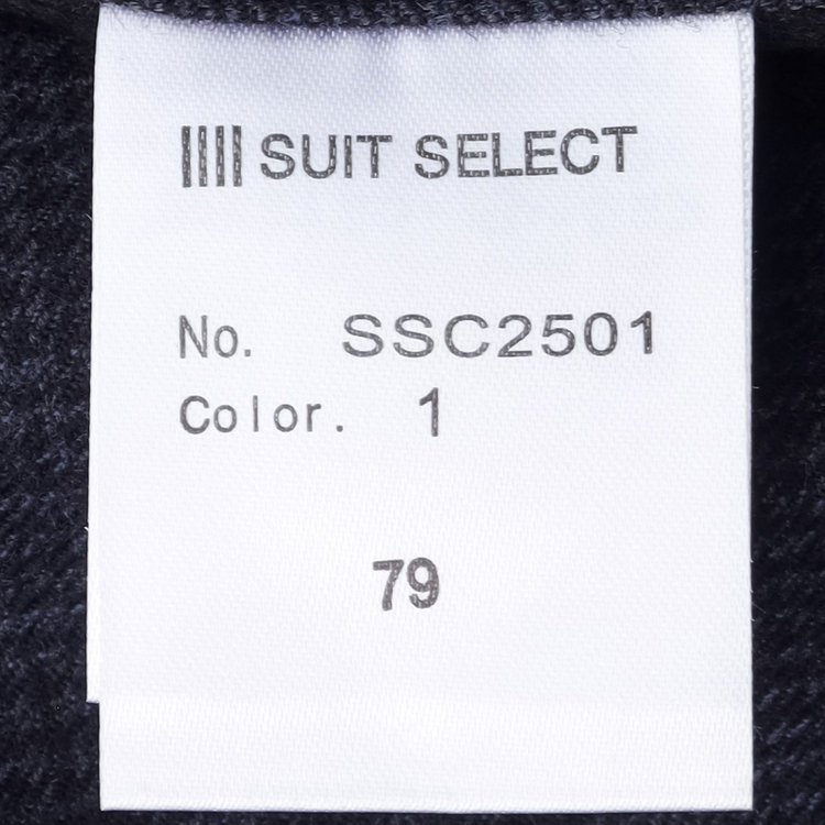 シルバーライン 【CLASSICO TAPERED】【秋冬】ウール ブレンド1タックテーパードパンツ/ネイビー×ハウンドトゥース/ウエストムーブ仕様/ウォッシャブル素材/※裾上げ必要 紺中間