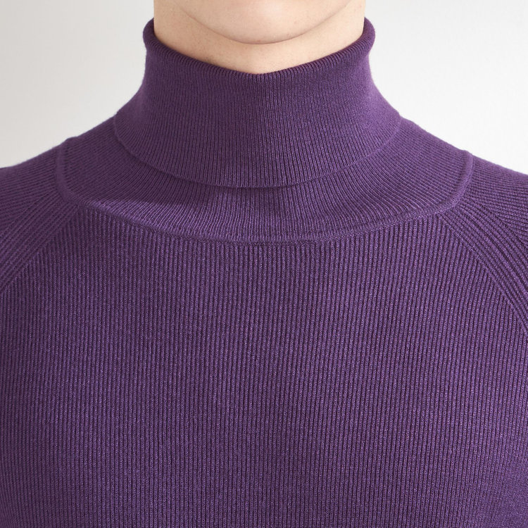 ソノタ 【RBC】【秋冬】タートルネックニットセーター/パープル 紫中間