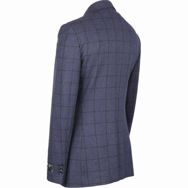 スーツセレクト 【WEB限定/OUTLET】【SLIM TAPERED_2】【秋冬】コーディネートパンツ付き/2釦シングルスーツ 0タック/ネイビー×チェック+グレーソリッドパンツ/4S ネイビー系(紺)