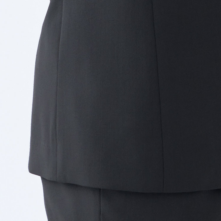 ブラックライン 【KSW】【年間】2釦シングルスーツ 0タック/ブラック/ウエストシャーリング/ウォッシャブル/MOVING STRETCH/※裾上げ必要 黒