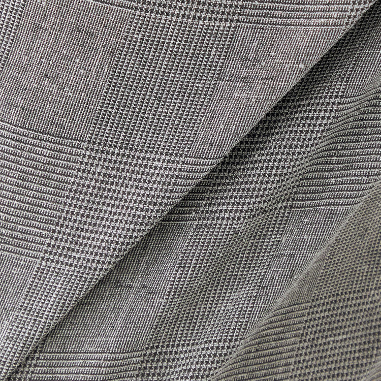 ブラックライン 【RBC】【春夏】ドローコード付きテーパードパンツ/グレー＆ブラック×グレンチェック/ウエストシャーリング/裾上げ済仕様 グレー中間