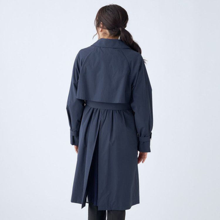 スーツセレクト 【SUIT SELECT×Samantha Thavasa】バックプリーツ トレンチコート/ネイビー 紺中間