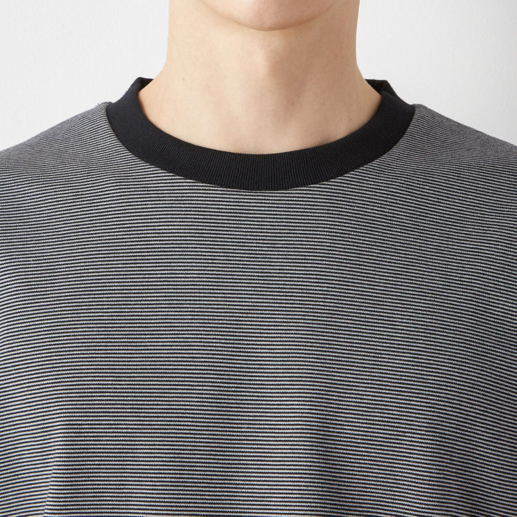 スーツセレクト 【RBC/長袖】ボーダーシャツ/ブラック 黒