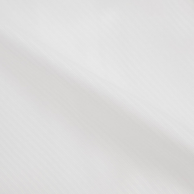 シルバーライン 【SILVER LINE】【形態安定】ワイドカラードレスワイシャツ/ホワイト×ドビーツイル+ダブルカフス(ゴムカフス付) 白