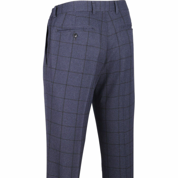 スーツセレクト 【WEB限定/OUTLET】【SLIM TAPERED_2】【秋冬】コーディネートパンツ付き/2釦シングルスーツ 0タック/ネイビー×チェック+グレーソリッドパンツ/4S ネイビー系(紺)