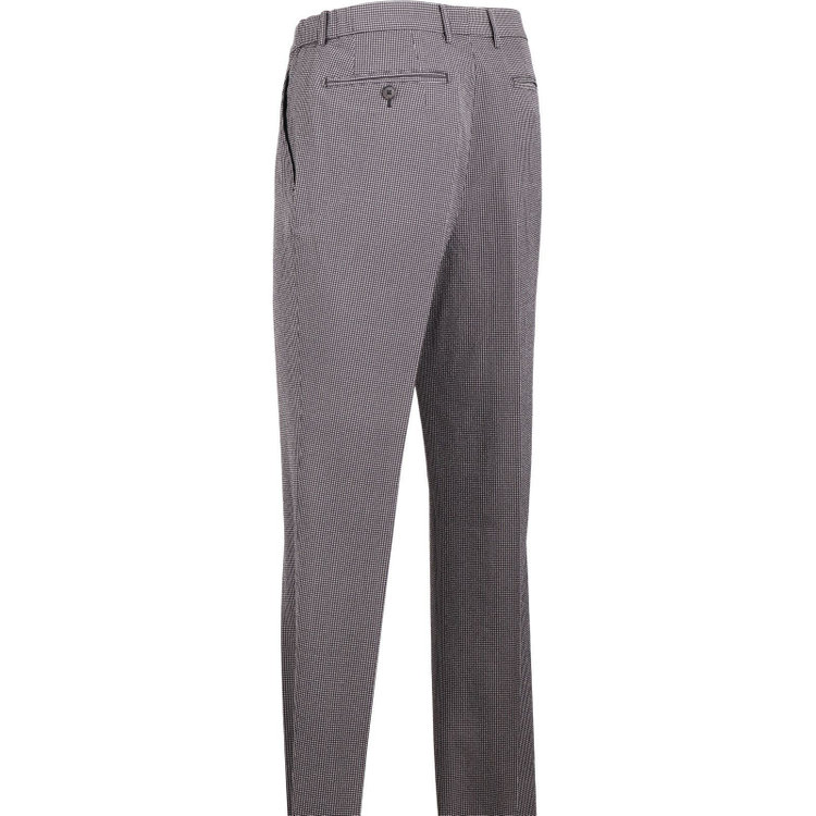 スーツセレクト 【WEB限定/OUTLET】【RBC】【春夏】1タックテーパードパンツ/グレー＆ブラック×ハウンドトゥース/ウエストシャーリング グレー系(灰)