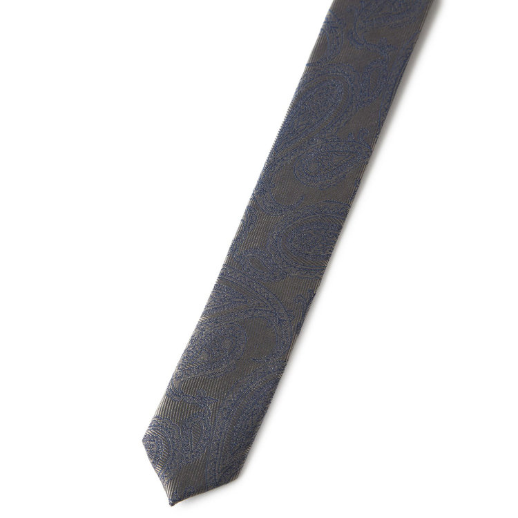 シルバーライン 【SILVER LINE】シルクブレンドペイズリーネクタイ 8.0cm幅/グレー その他