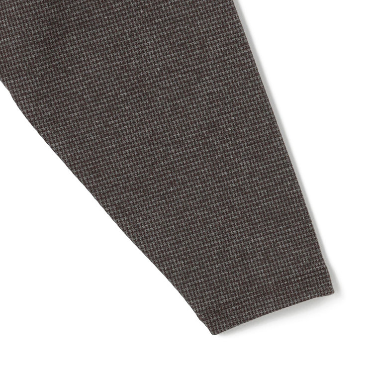 スーツセレクト 【RBC】【秋冬】オフタートルネックニット/ブラウン&グレー×ハウンドトゥース 茶中間