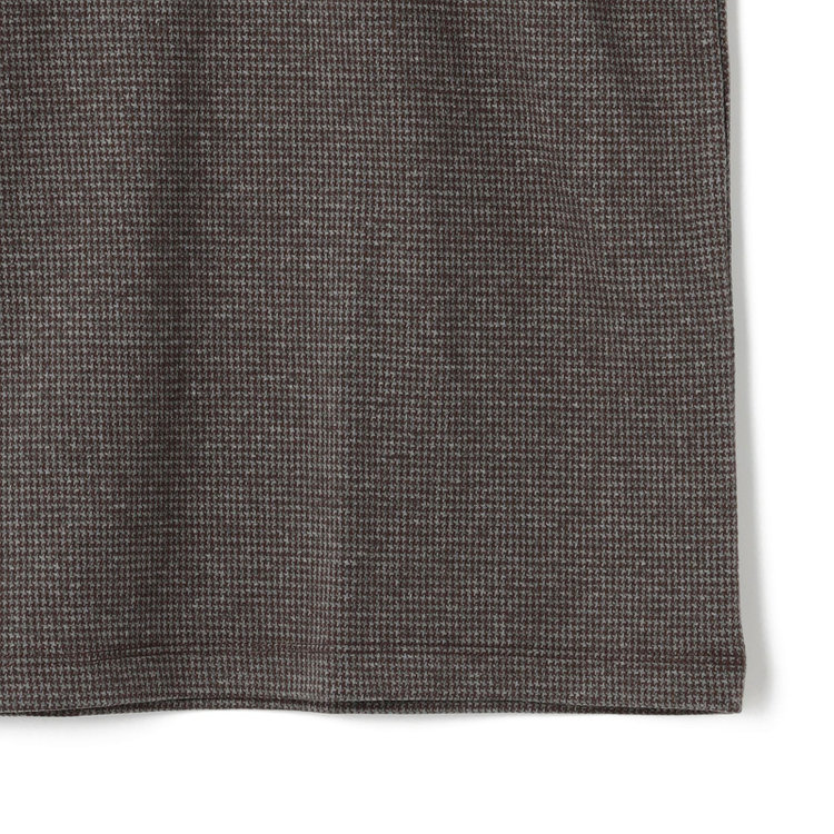 スーツセレクト 【RBC】【秋冬】オフタートルネックニット/ブラウン&グレー×ハウンドトゥース 茶中間