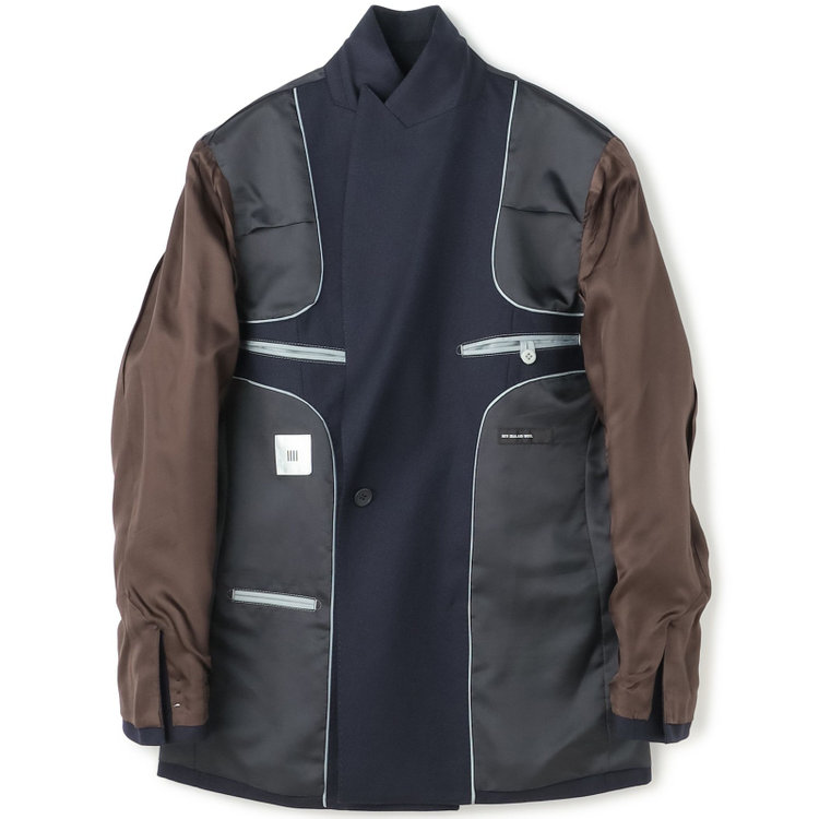 シルバーライン 【CLASSICO TAPERED】【秋冬】ウール6釦2掛けダブルジャケット/ネイビー/チェンジポケット/ゴールド釦/NEW ZEALAND WOOL 紺中間