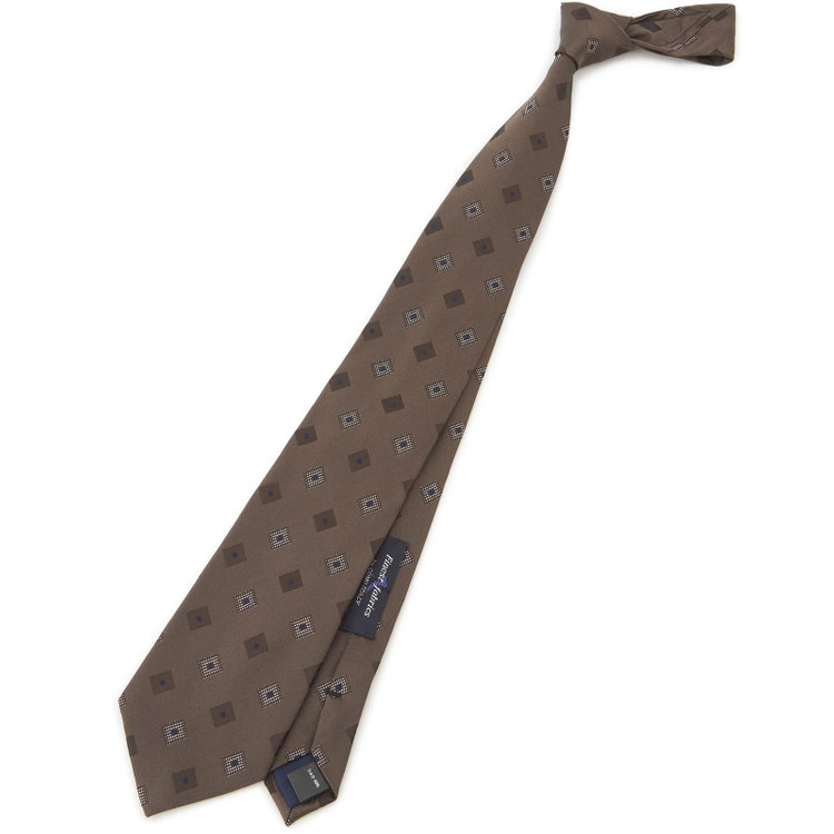 【未使用】Brioni ネクタイ 小紋柄 光沢 高級 肉厚 イタリア製 ブラウン 未使用】Brioni ネクタイ 小紋柄 光沢 高級 肉厚 イタリア製