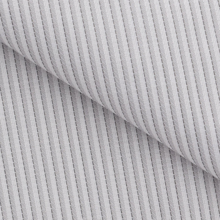 シルバーライン 【発送在庫あり】【SILVER LINE】【形態安定】ボタンダウンドレスワイシャツ/ホワイト×グレーストライプ グレー中間