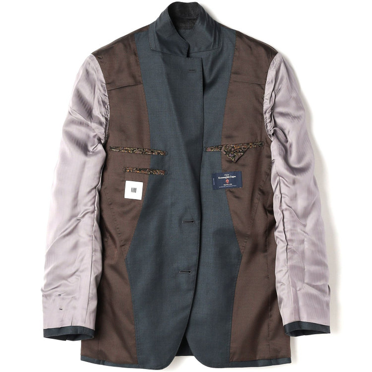シルバーライン 【CLASSICO TAPERED】【秋冬】2釦シングルスーツ 1タック/ダークグリーン×メランジ調ソリッド/ウエストムーブ/Ermenegildo Zegna Traveller /※裾上げ必要 緑濃色