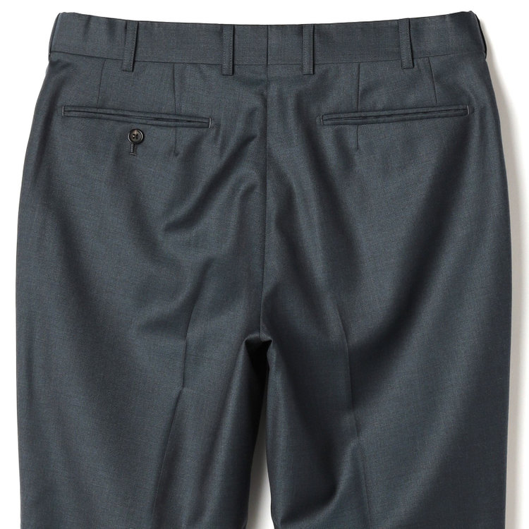 シルバーライン 【CLASSICO TAPERED】【秋冬】2釦シングルスーツ 1タック/ダークグリーン×メランジ調ソリッド/ウエストムーブ/Ermenegildo Zegna Traveller /※裾上げ必要 緑濃色