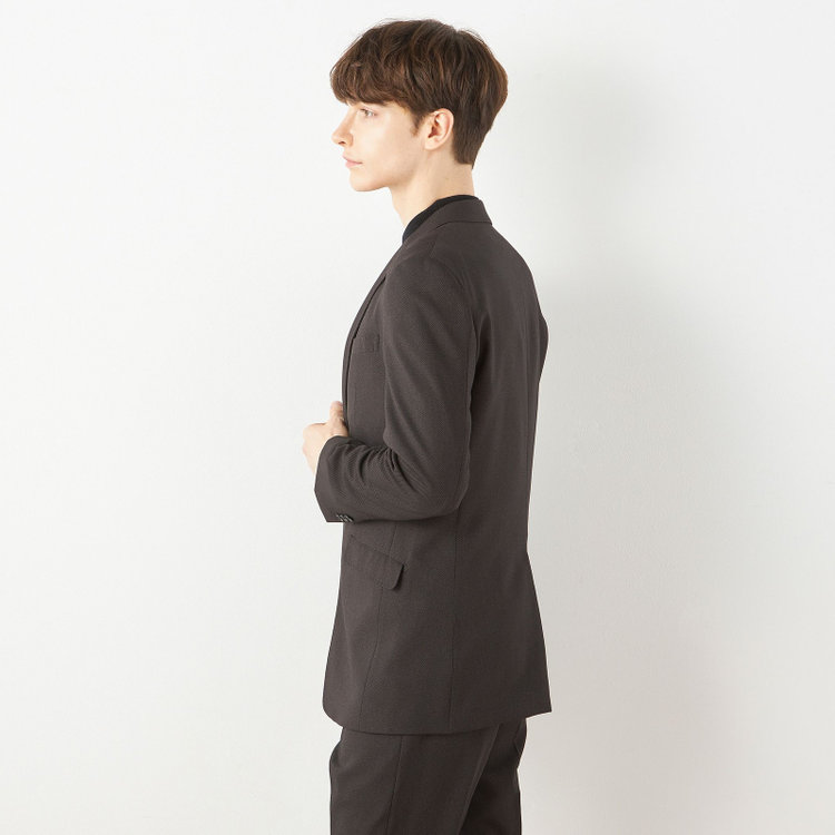 ブラックライン 【SLIM TAPERED_2】【年間】2釦シングルテーパードパンツスーツ 0タック/ブラウン/ウエストシャーリング/4S/※パンツ裾上げ済仕様 茶中間