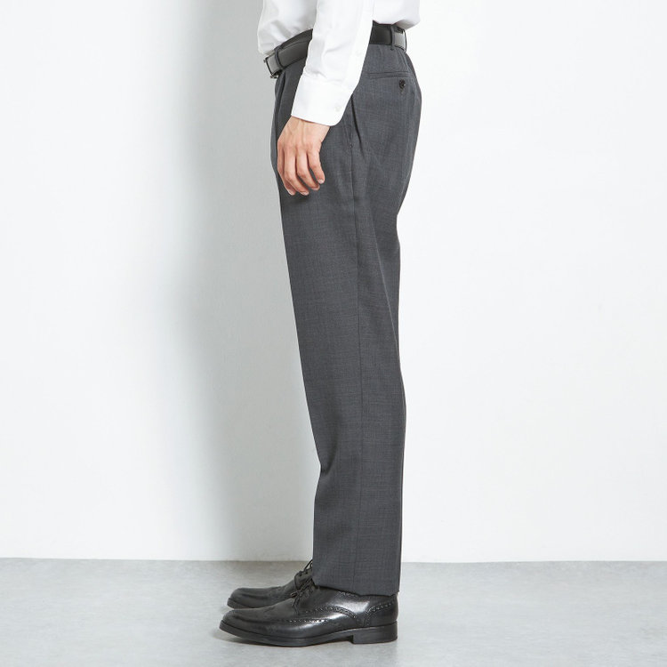 シルバーライン 【CLASSICO TAPERED】【春夏】1タックテーパードパンツ/グレー/ウエストムーブ/※裾上げ必要 グレー中間