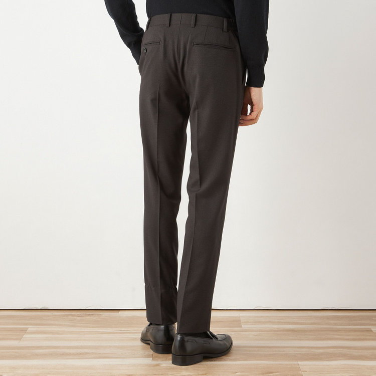 ブラックライン 【SLIM TAPERED_2】【年間】2釦シングルテーパードパンツスーツ 0タック/ブラウン/ウエストシャーリング/4S/※パンツ裾上げ済仕様 茶中間