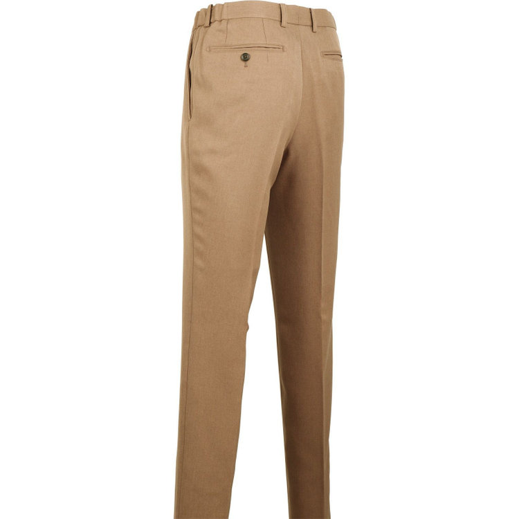 スーツセレクト 【RBC】【秋冬】1タックテーパードパンツ/グレージュ×ソリッド/シャーリング仕様/ウォシャブル ブラウン系(茶)