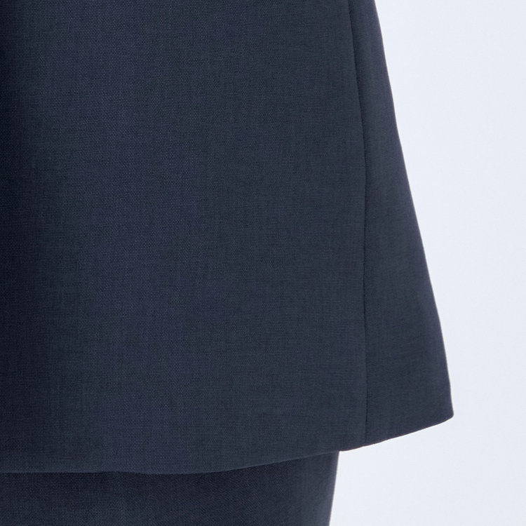 シルバーライン 【SILVER LINE】【【年間】1釦シングルパンツスーツ/ネイビー/ウォッシャブル/Naturemier/※パンツ裾上げ済仕様 紺中間