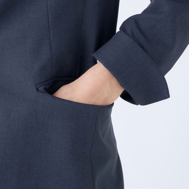 シルバーライン 【SILVER LINE】【【年間】1釦シングルパンツスーツ/ネイビー/ウォッシャブル/Naturemier/※パンツ裾上げ済仕様 紺中間