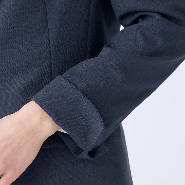 シルバーライン 【SILVER LINE】【【年間】1釦シングルパンツスーツ/ネイビー/ウォッシャブル/Naturemier/※パンツ裾上げ済仕様 紺中間