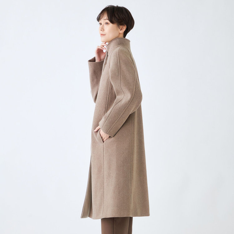 シルバーライン 【SL】スタンドカラーコート/ブラウン 茶中間