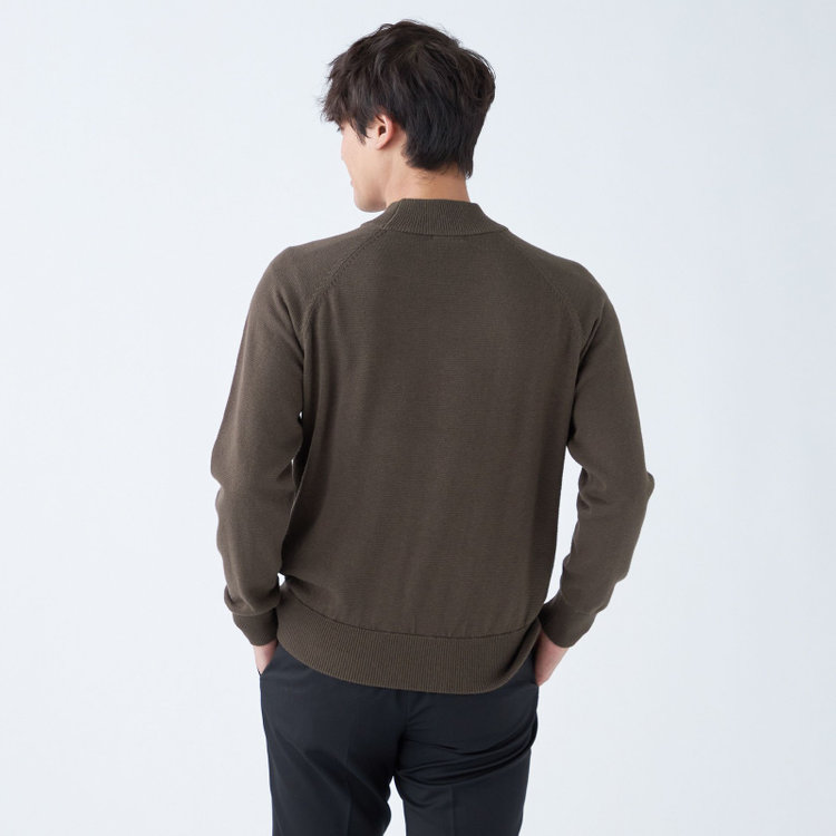 ソノタ 【発送在庫あり】【RBC】【秋冬】コットンシルクモックネックニットセーター/ブラウン 茶中間