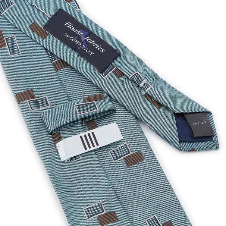 シルバーライン 【SILVER LINE】シルク小紋柄ネクタイ 8.5cm幅/グリーン/Finest fabrics by COMO ITALY その他