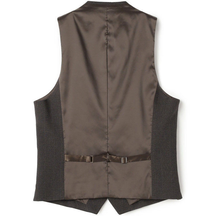 シルバーライン 【CLASSICO TAPERED】【秋冬】2釦シングルスリーピーススーツ 1タック/ブラウン×プレイド/ウエストムーブ/4S SUSTAINABILITY&ECOLOGY FABRIC/※パンツ裾上げ済仕様 茶中間